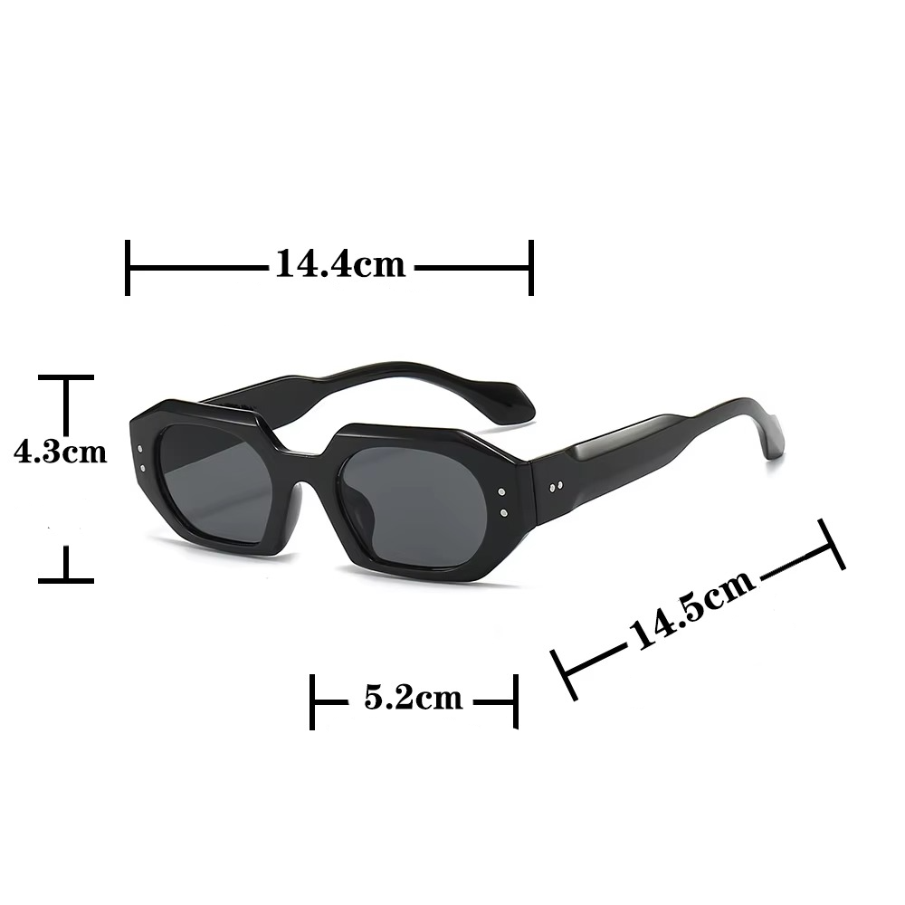 Gafas de sol rectangulares pequeñas para hombre y mujer