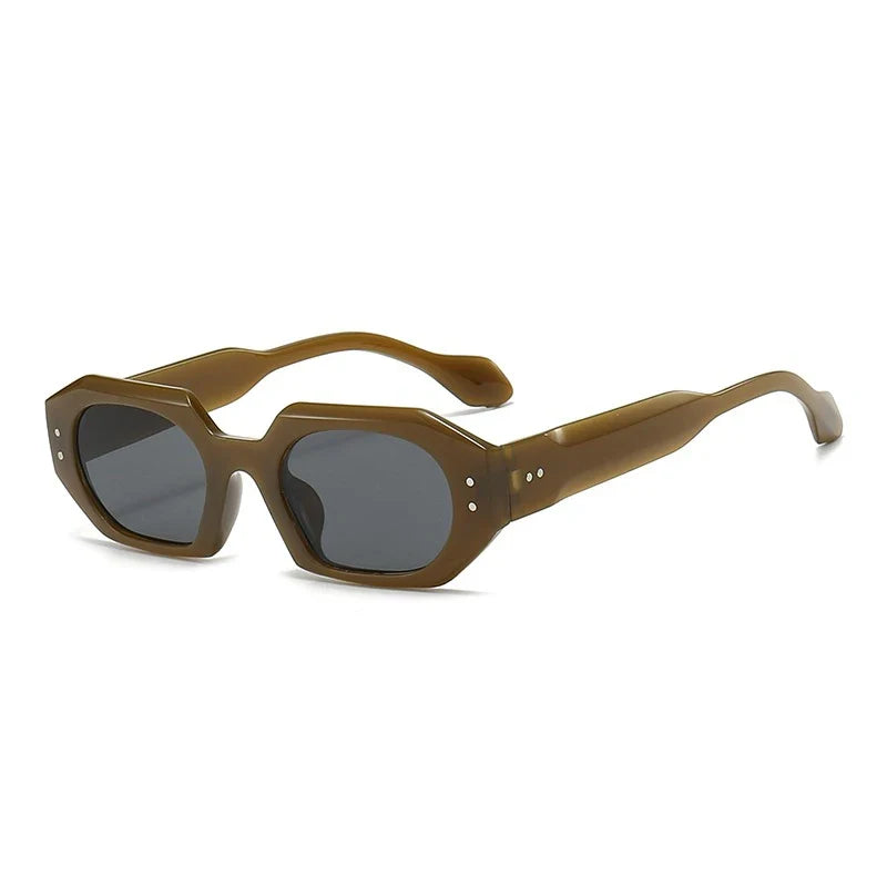 Gafas de sol rectangulares pequeñas para hombre y mujer