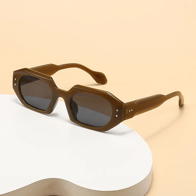 Gafas de sol rectangulares pequeñas para hombre y mujer